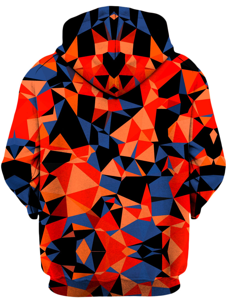 Orange and Black Geo Unisex Zip-Up Hoodie