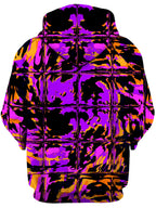 Purple Blackout Rave Glitch Unisex Zip-Up Hoodie Big Tex Funkadelic Epic Hoodie