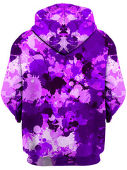 Purple Paint Splatter Unisex Hoodie