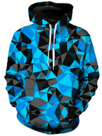 Blue and Black Geo Unisex Hoodie Big Tex Funkadelic Epic Hoodie