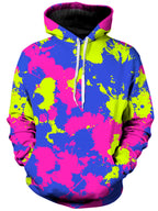 Neon Pink Purple Paint Splatter Unisex Hoodie Big Tex Funkadelic Epic Hoodie