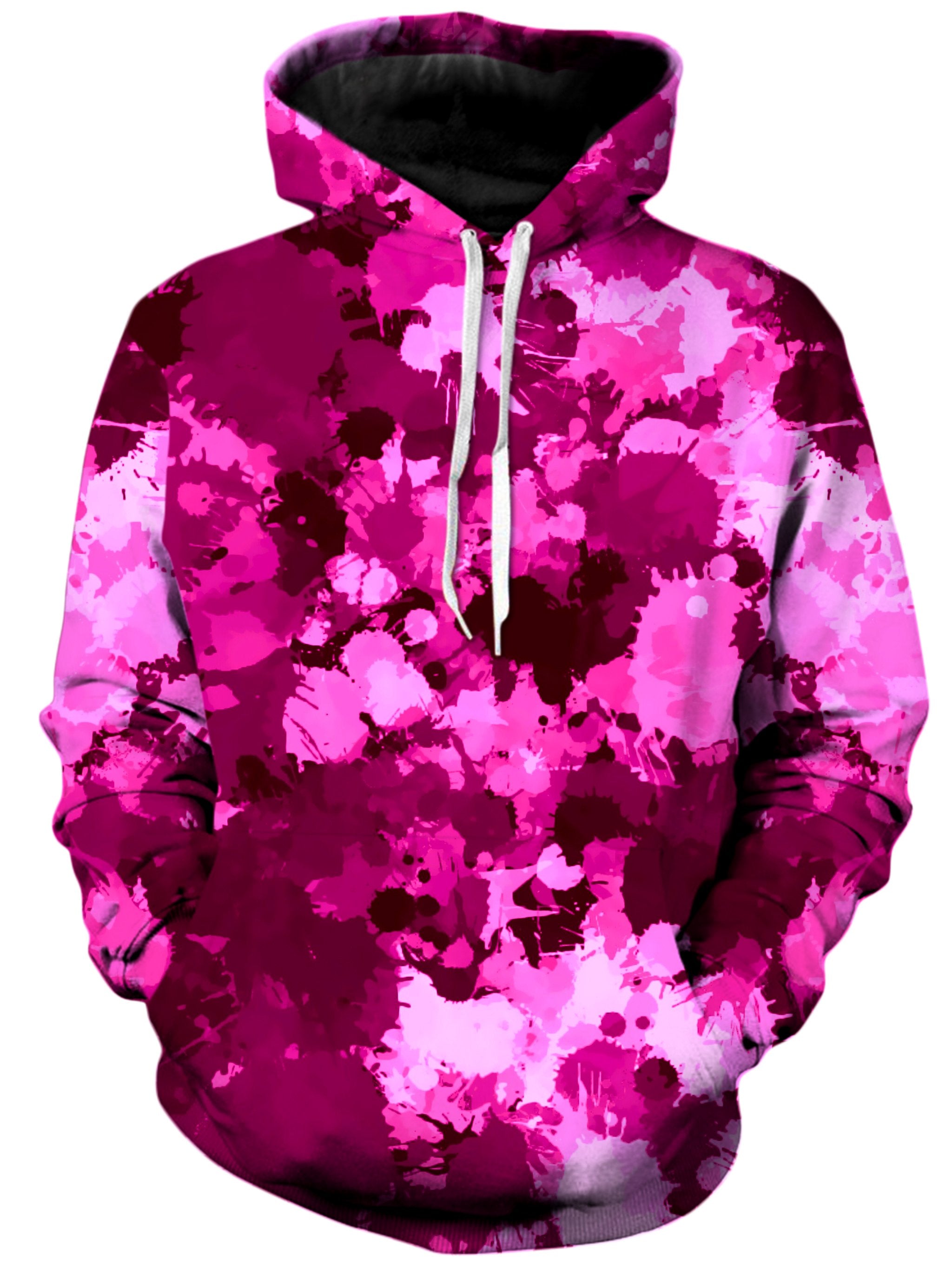 Pink Berry Paint Splatter Unisex Hoodie