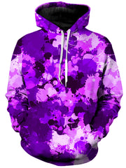 Purple Paint Splatter Unisex Hoodie