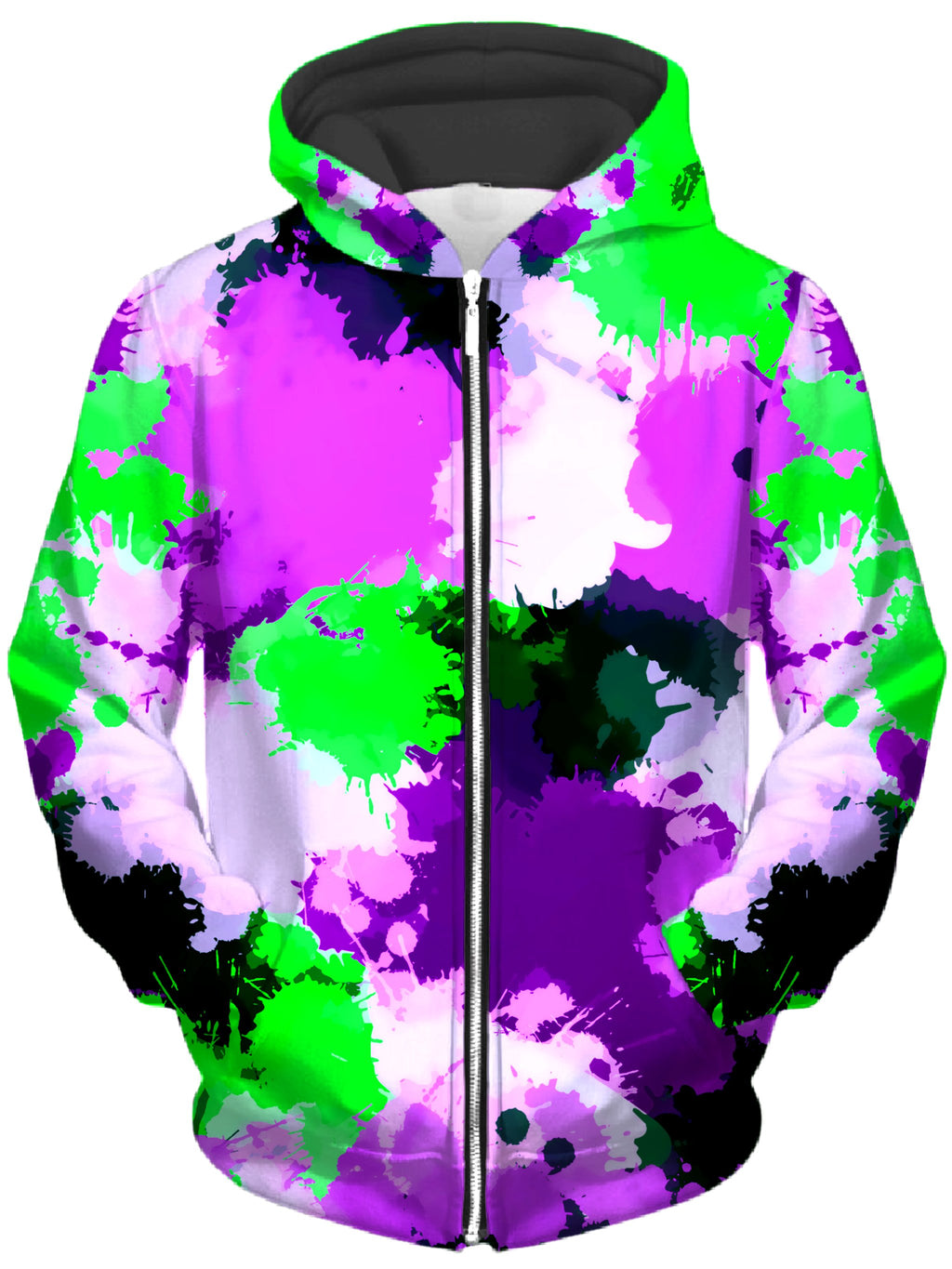 Acid Melt Unisex Zip-Up Hoodie, Big Tex Funkadelic, T6 - Epic Hoodie