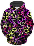 Psychedelic Rainbow Leopard Unisex Zip-Up Hoodie Big Tex Funkadelic Epic Hoodie