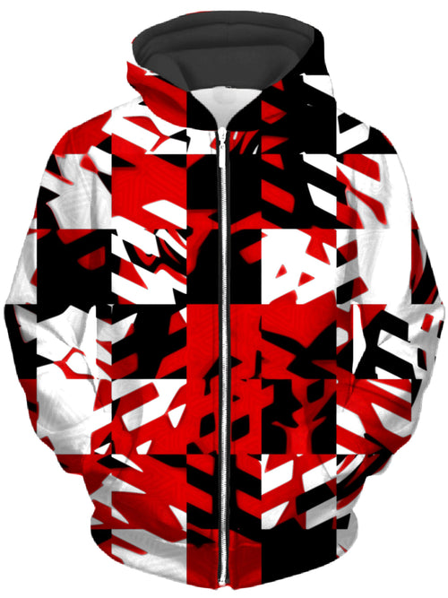 Red Digital Unisex Zip-Up Hoodie Big Tex Funkadelic Epic Hoodie