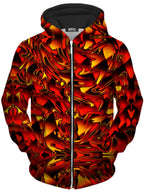Fire Chromatic Melt Unisex Zip-Up Hoodie Big Tex Funkadelic Epic Hoodie