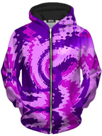 Purple Haze Unisex Zip-Up Hoodie Big Tex Funkadelic Epic Hoodie