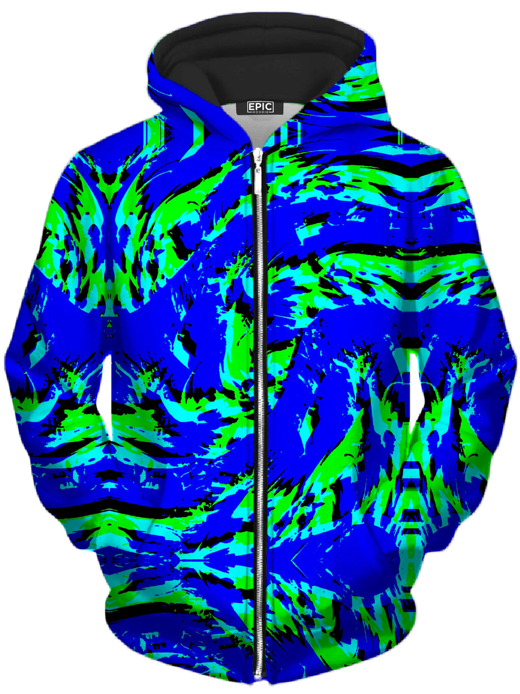 Sea Splatter Rave Graffiti Unisex Zip-Up Hoodie Big Tex Funkadelic Epic Hoodie
