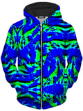 Sea Splatter Rave Graffiti Unisex Zip-Up Hoodie Big Tex Funkadelic Epic Hoodie
