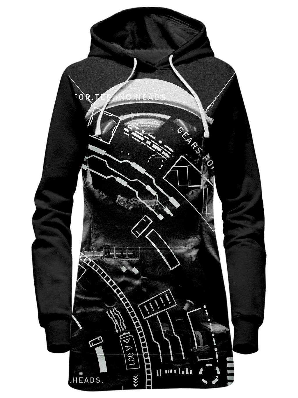 Gears For Techno Heads Hoodie Dress Blacknote Epic Hoodie