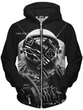 Gears For Techno Heads Unisex Zip-Up Hoodie Blacknote Epic Hoodie
