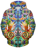Chakra Seahorse Unisex Zip-Up Hoodie, Set 4 Lyfe, T6 - Epic Hoodie