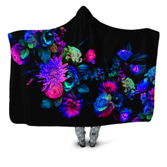 Darkest Bloom Hooded Blanket