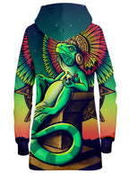 Iguana King Hoodie Dress Designosaur Epic Hoodie