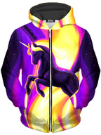 Liquid Unicorn Unisex Zip-Up Hoodie Designosaur Epic Hoodie