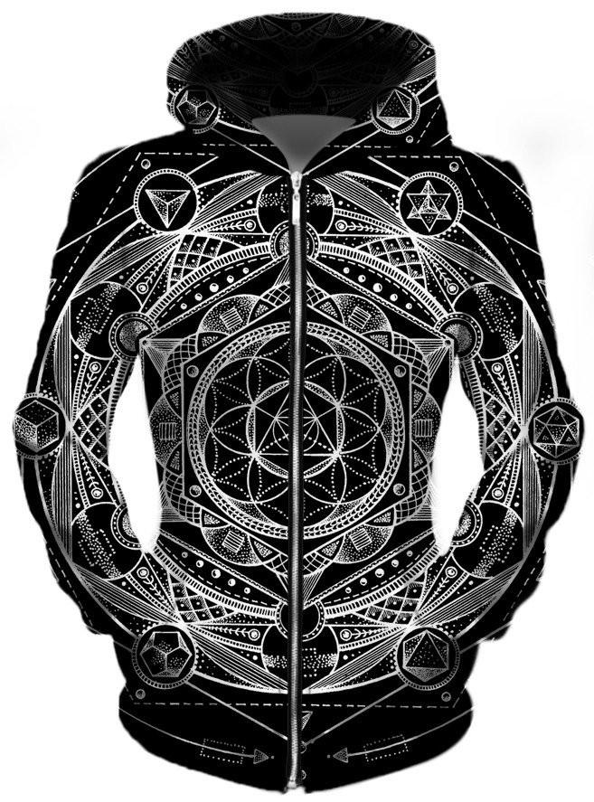Esoteric Dark Unisex Zip-Up Hoodie, Set 4 Lyfe, T6 - Epic Hoodie