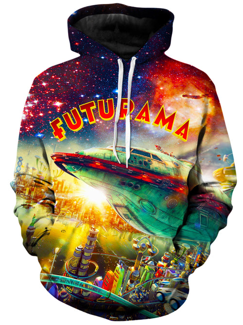 Futurama City Hoodie On Cue Apparel Epic Hoodie