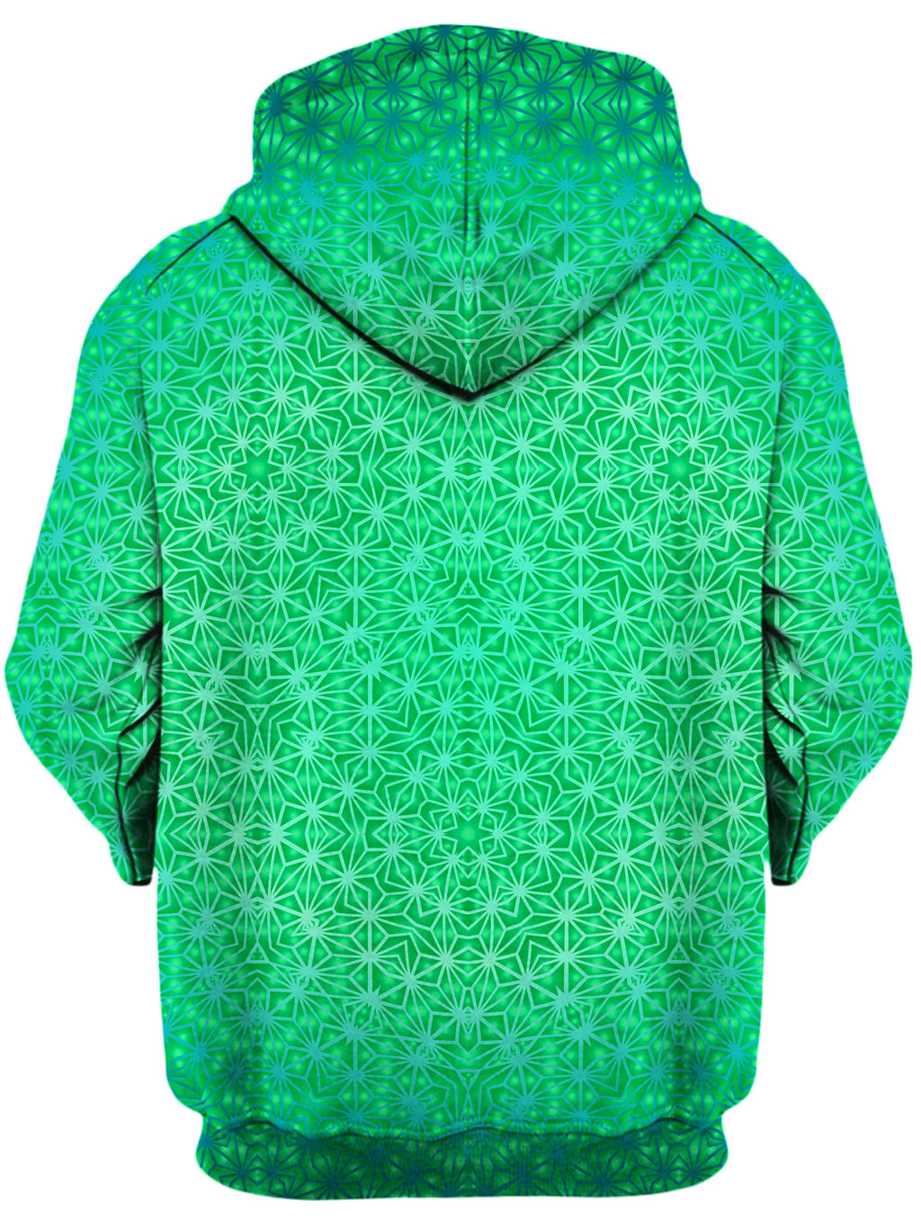 Green Cosmic Stargrid Unisex Zip-Up Hoodie, Set 4 Lyfe, T6 - Epic Hoodie