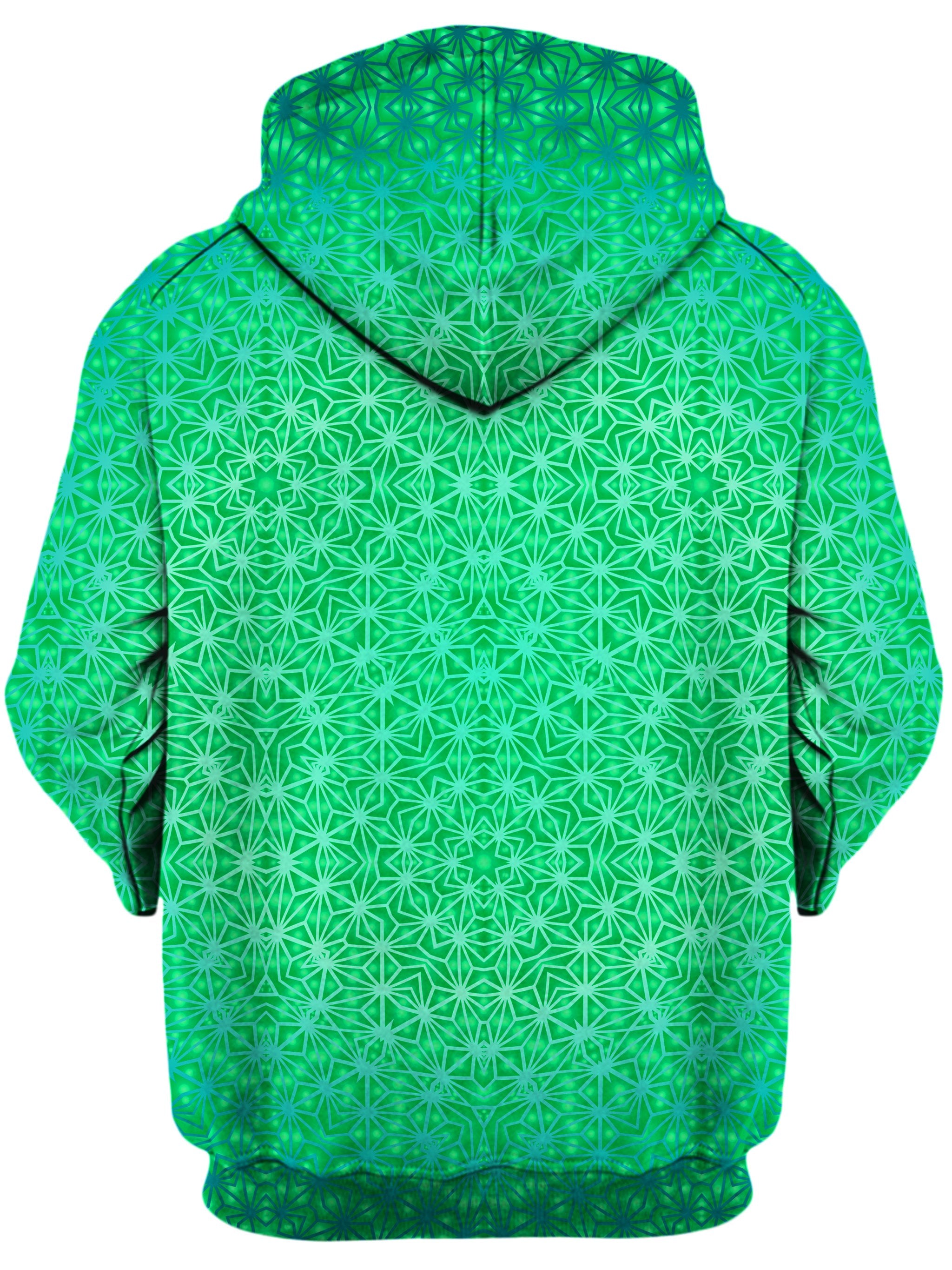 Green Cosmic Stargrid Unisex Zip-Up Hoodie, Set 4 Lyfe, T6 - Epic Hoodie