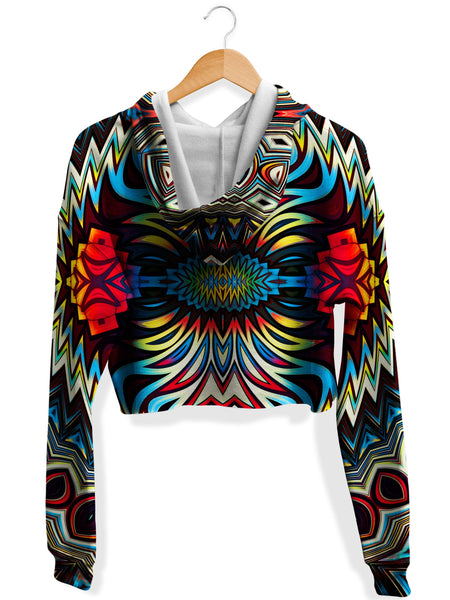 Glass Prism Studios - Fire for the Tribe Fleece Crop Hoodie