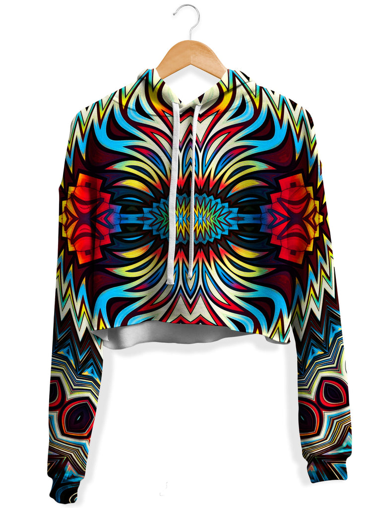 Glass Prism Studios - Fire for the Tribe Fleece Crop Hoodie