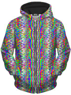 Psy Trip Unisex Zip-Up Hoodie Glass Prism Studios Epic Hoodie