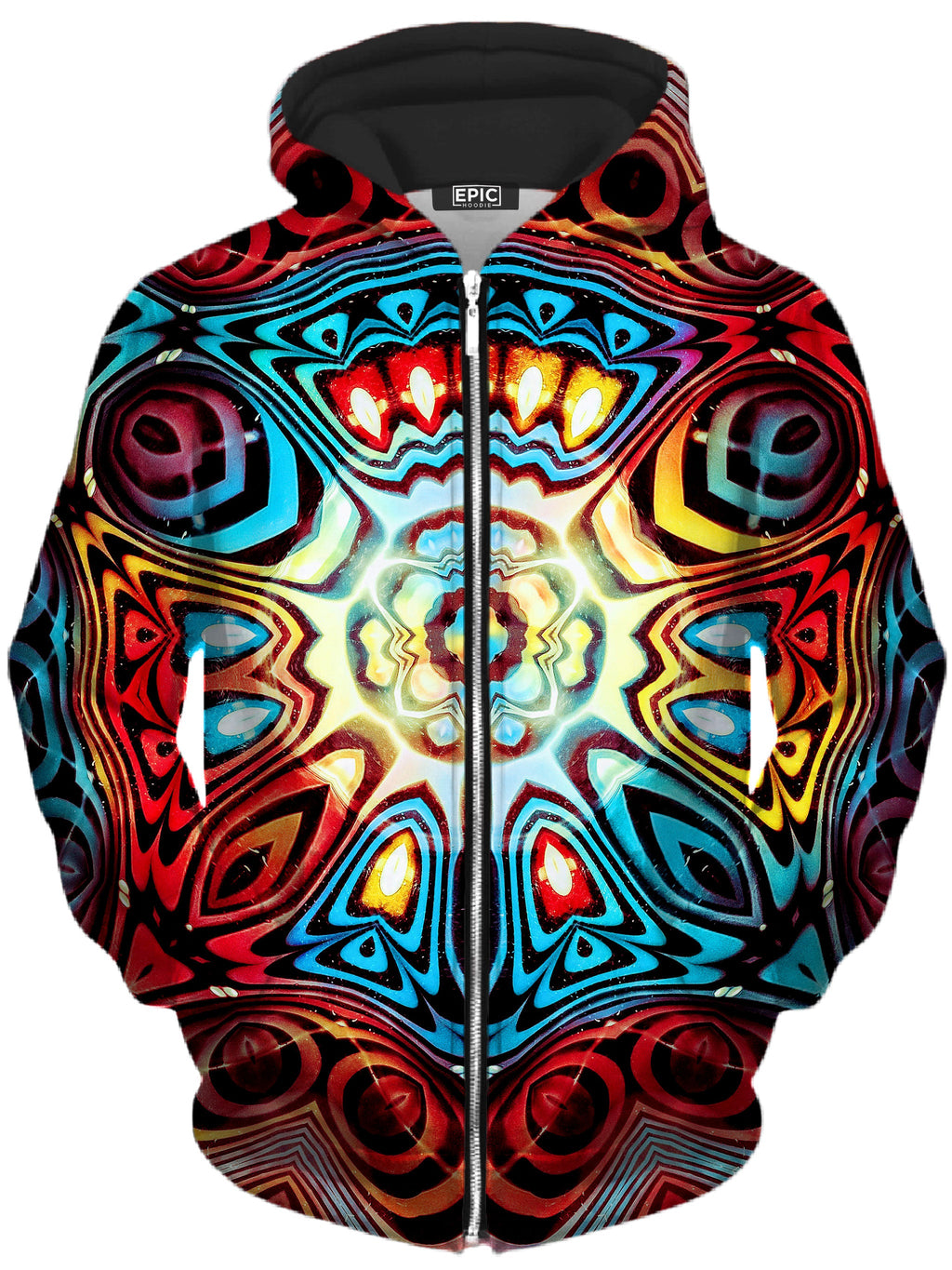 Synaptic Unisex Zip-Up Hoodie Glass Prism Studios Epic Hoodie