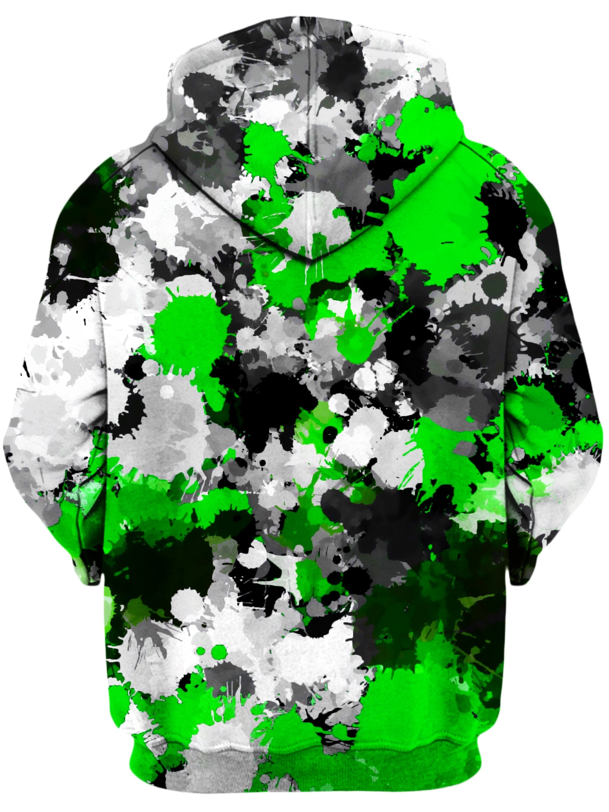 Green and Grey Paint Splatter Unisex Hoodie, Big Tex Funkadelic, T6 - Epic Hoodie