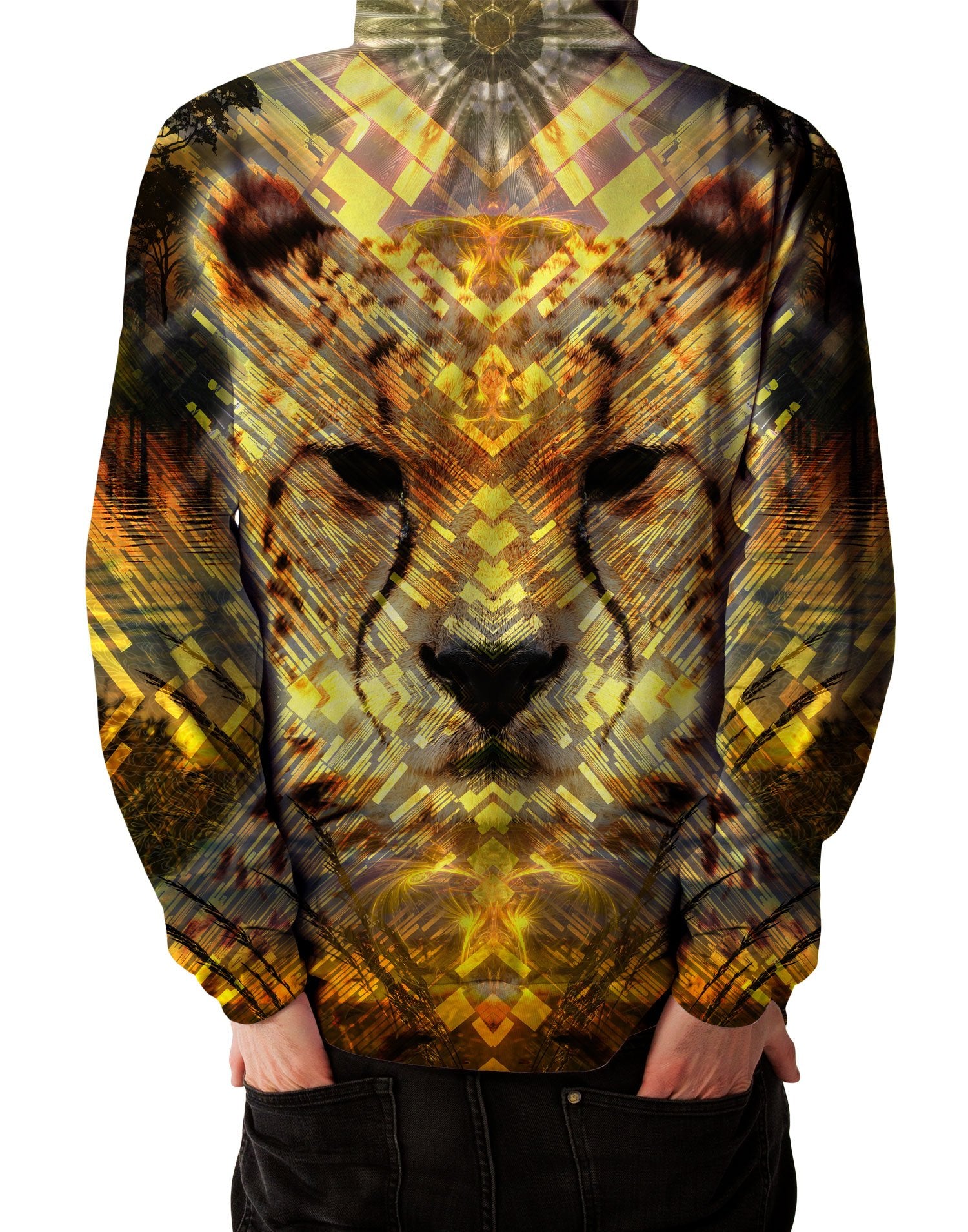 Cheetah Unisex Zip-Up Hoodie, Lucid Eye Studios, T6 - Epic Hoodie