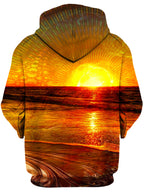 Fractal Sunset Unisex Zip-Up Hoodie Lucid Eye Studios Epic Hoodie