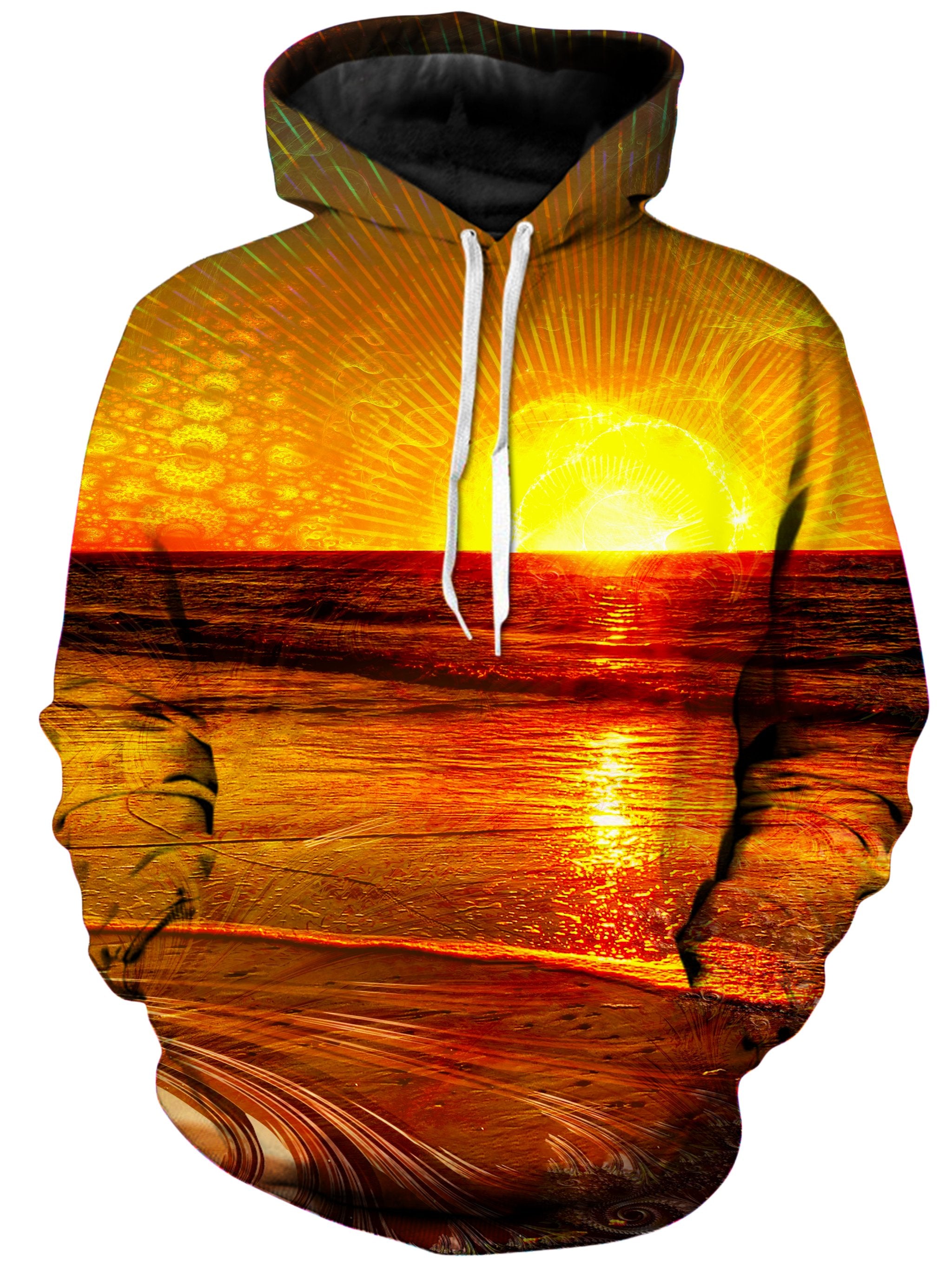 Fractal Sunset Unisex Hoodie, Lucid Eye Studios, T6 - Epic Hoodie