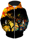 African Sun Unisex Zip-Up Hoodie, Lucid Eye Studios, T6 - Epic Hoodie
