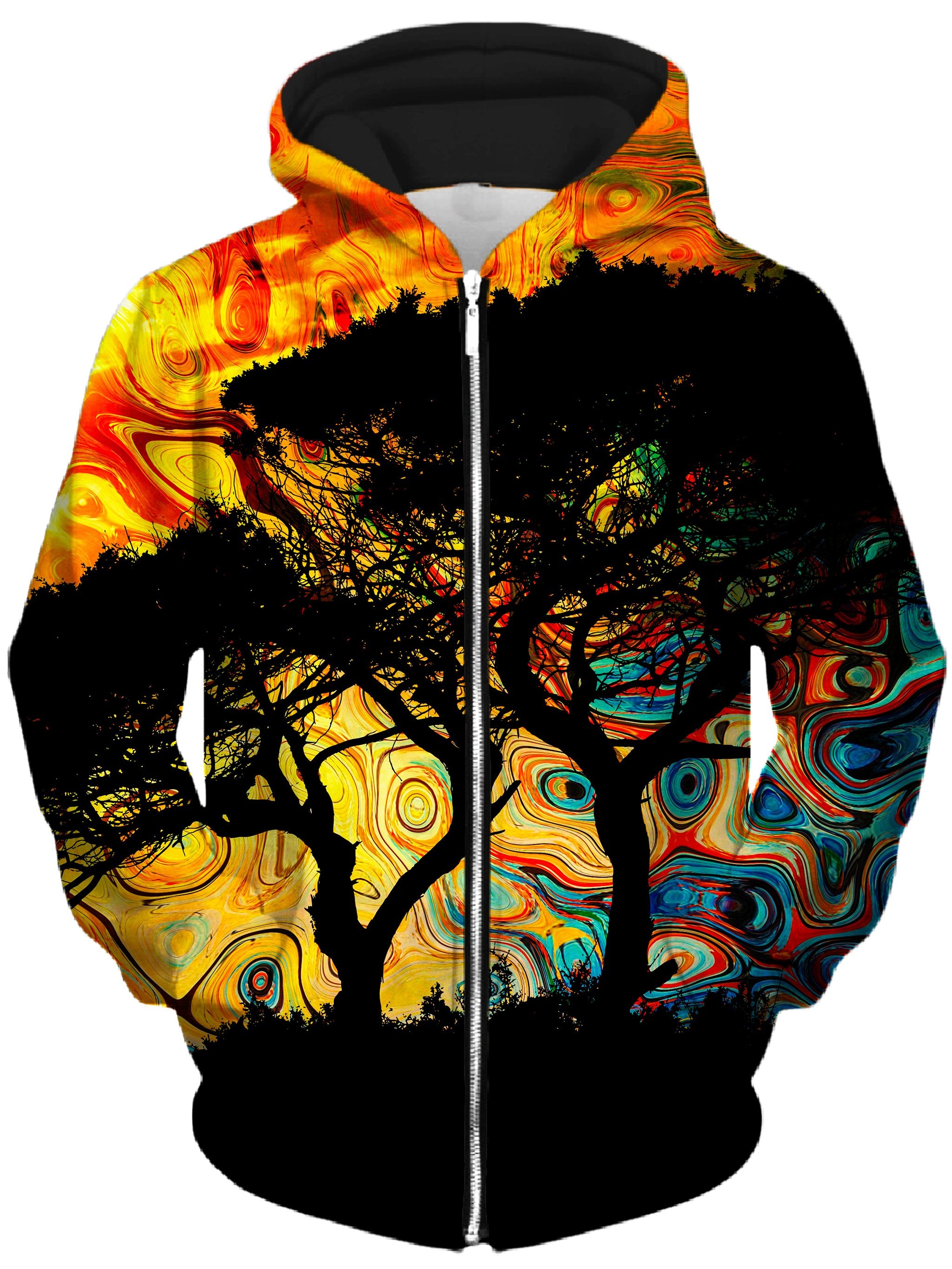 African Sun Unisex Zip-Up Hoodie, Lucid Eye Studios, T6 - Epic Hoodie