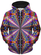 Color Tunnel Unisex Zip-Up Hoodie Lucid Eye Studios Epic Hoodie
