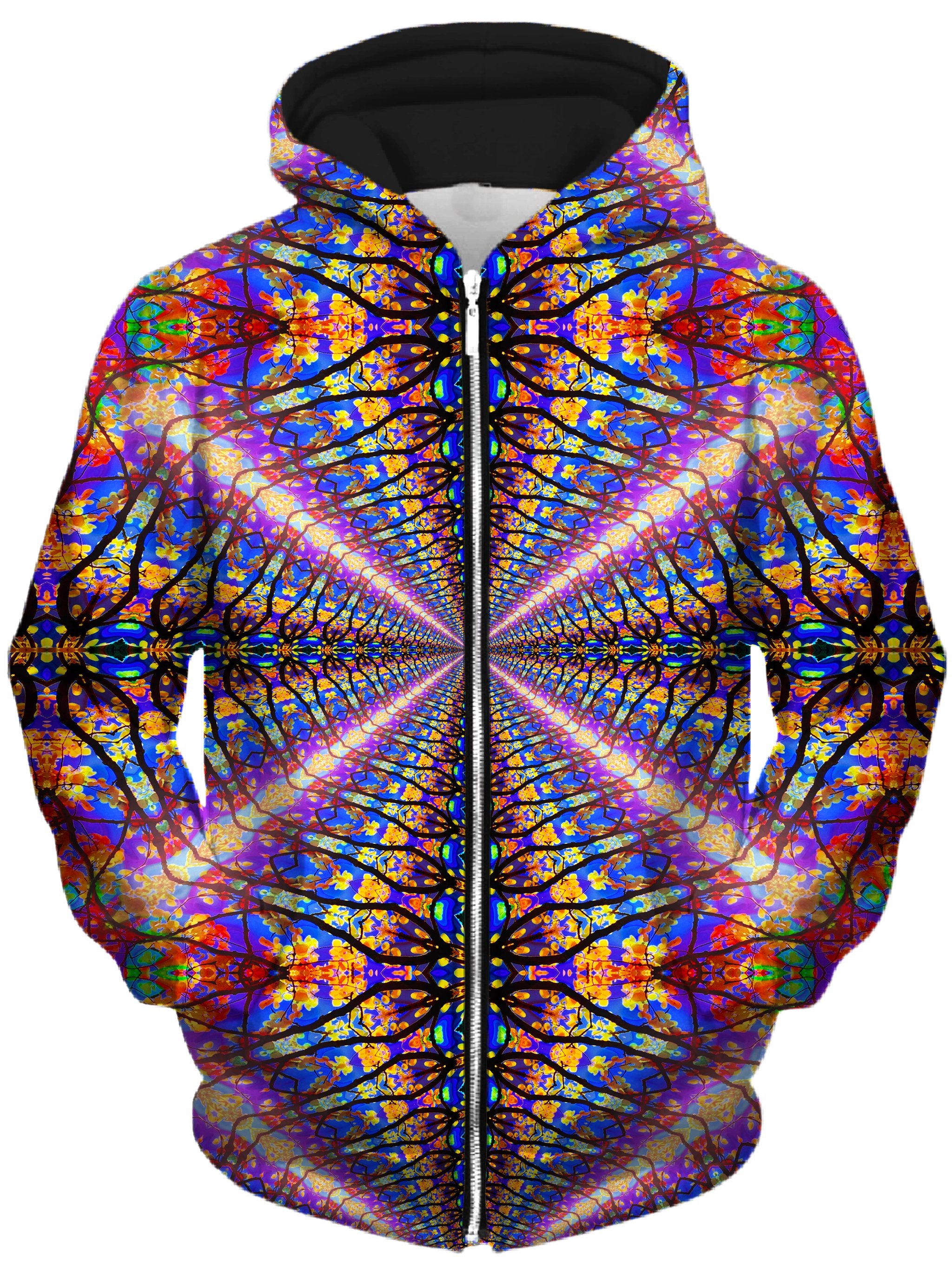 Color Tunnel Unisex Zip-Up Hoodie, Lucid Eye Studios, T6 - Epic Hoodie