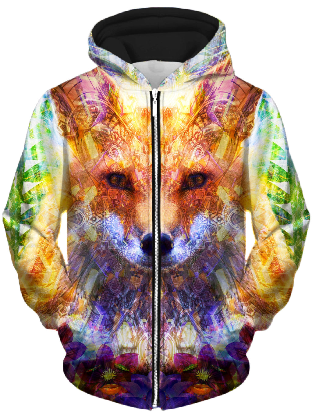 Fox Unisex Zip-Up Hoodie, Lucid Eye Studios, T6 - Epic Hoodie