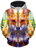 Fox Unisex Zip-Up Hoodie, Lucid Eye Studios, T6 - Epic Hoodie