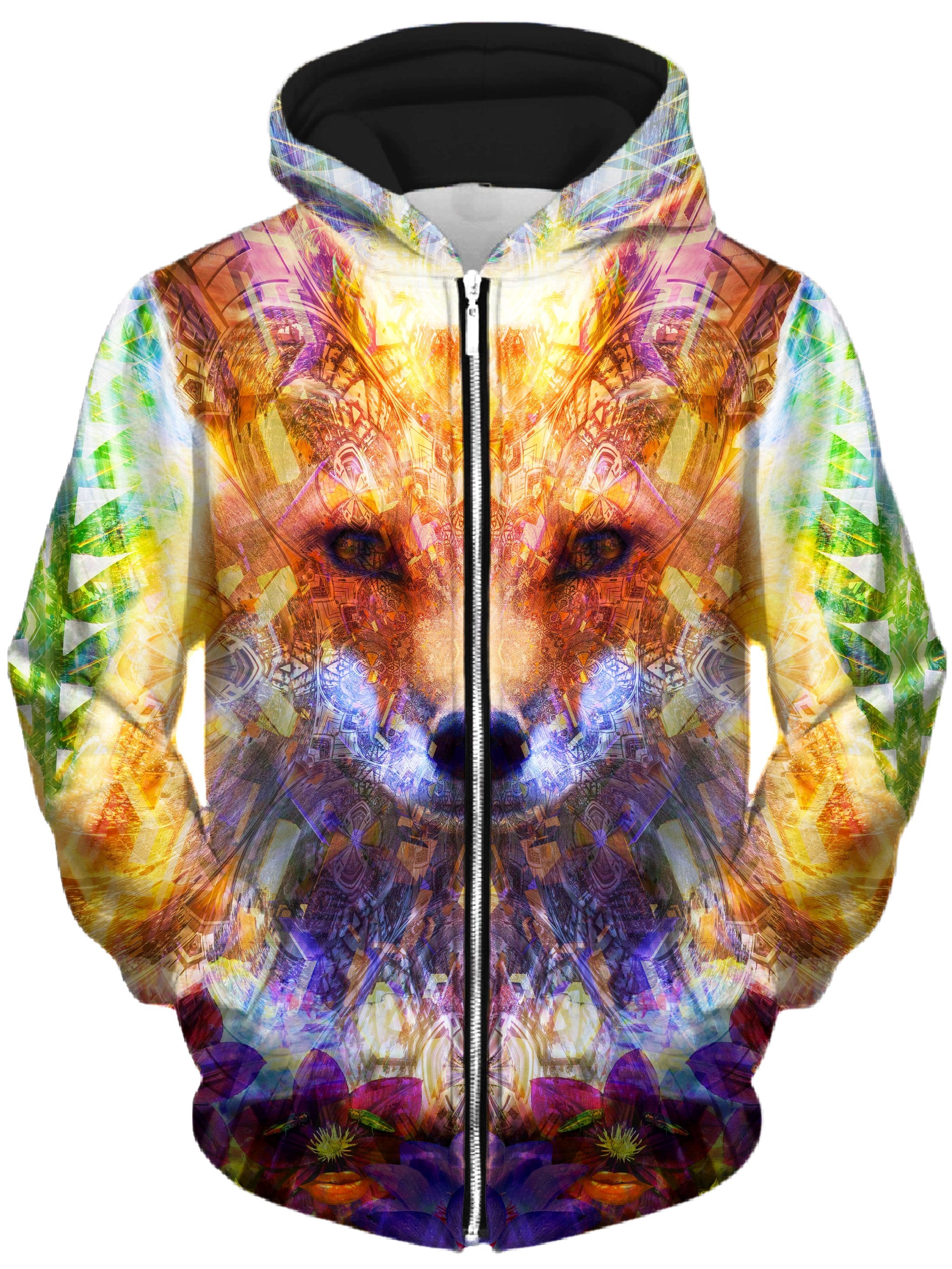 Fox Unisex Zip-Up Hoodie, Lucid Eye Studios, T6 - Epic Hoodie