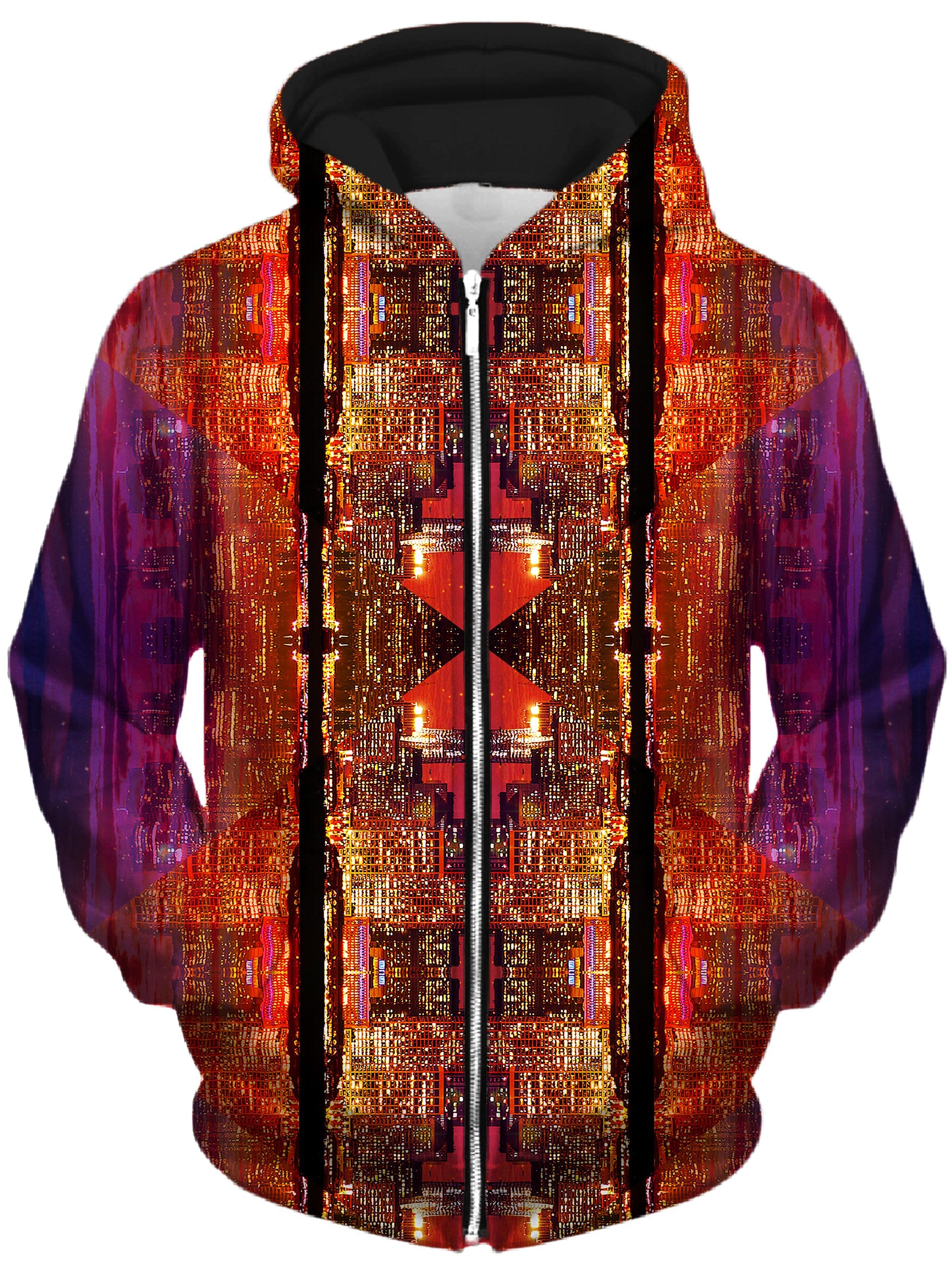 Future Giza Unisex Zip-Up Hoodie, Lucid Eye Studios, T6 - Epic Hoodie