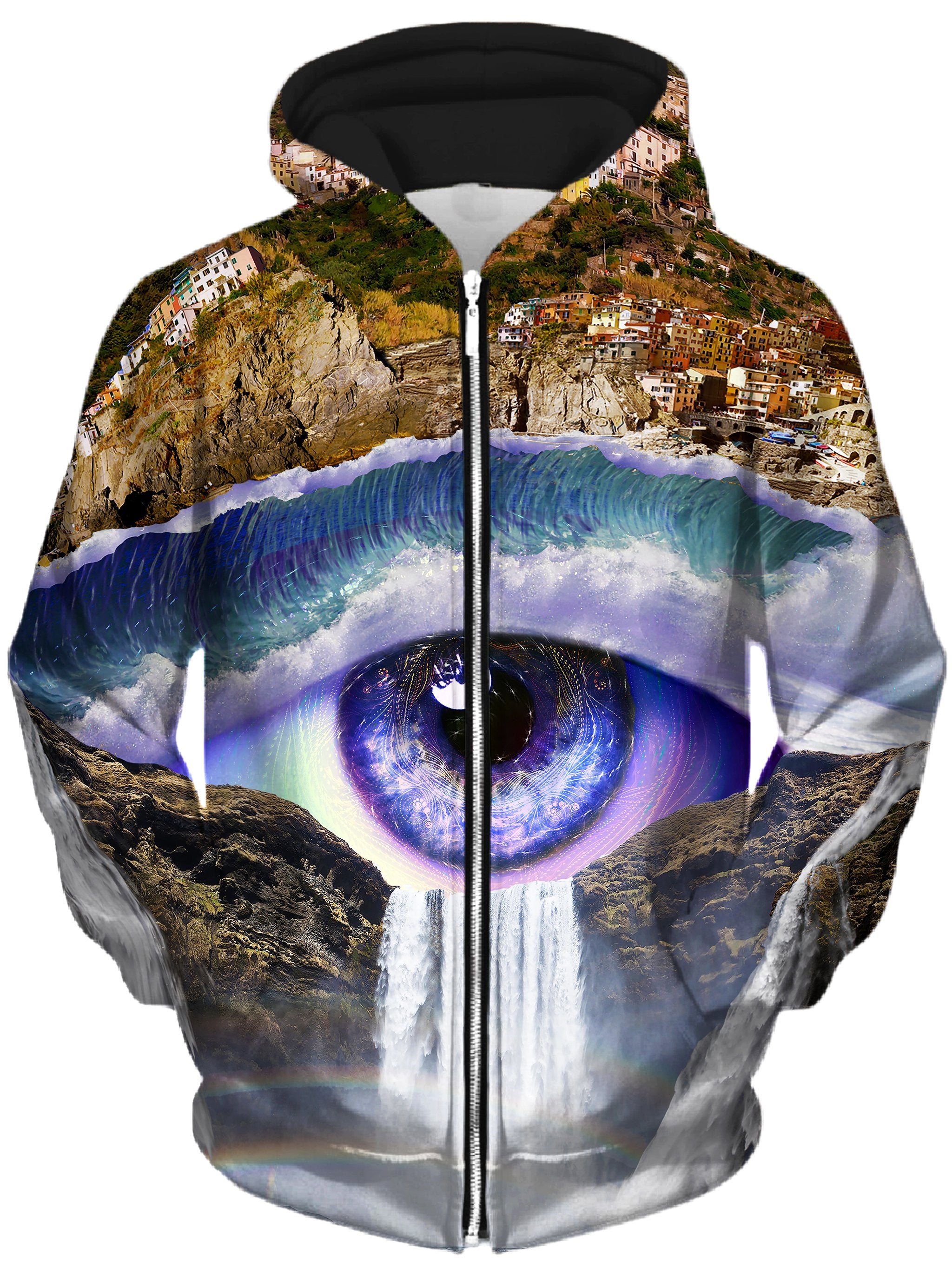 Iris Falls Unisex Zip-Up Hoodie, Lucid Eye Studios, T6 - Epic Hoodie