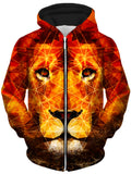 King of the Jungle Unisex Zip-Up Hoodie, Lucid Eye Studios, T6 - Epic Hoodie