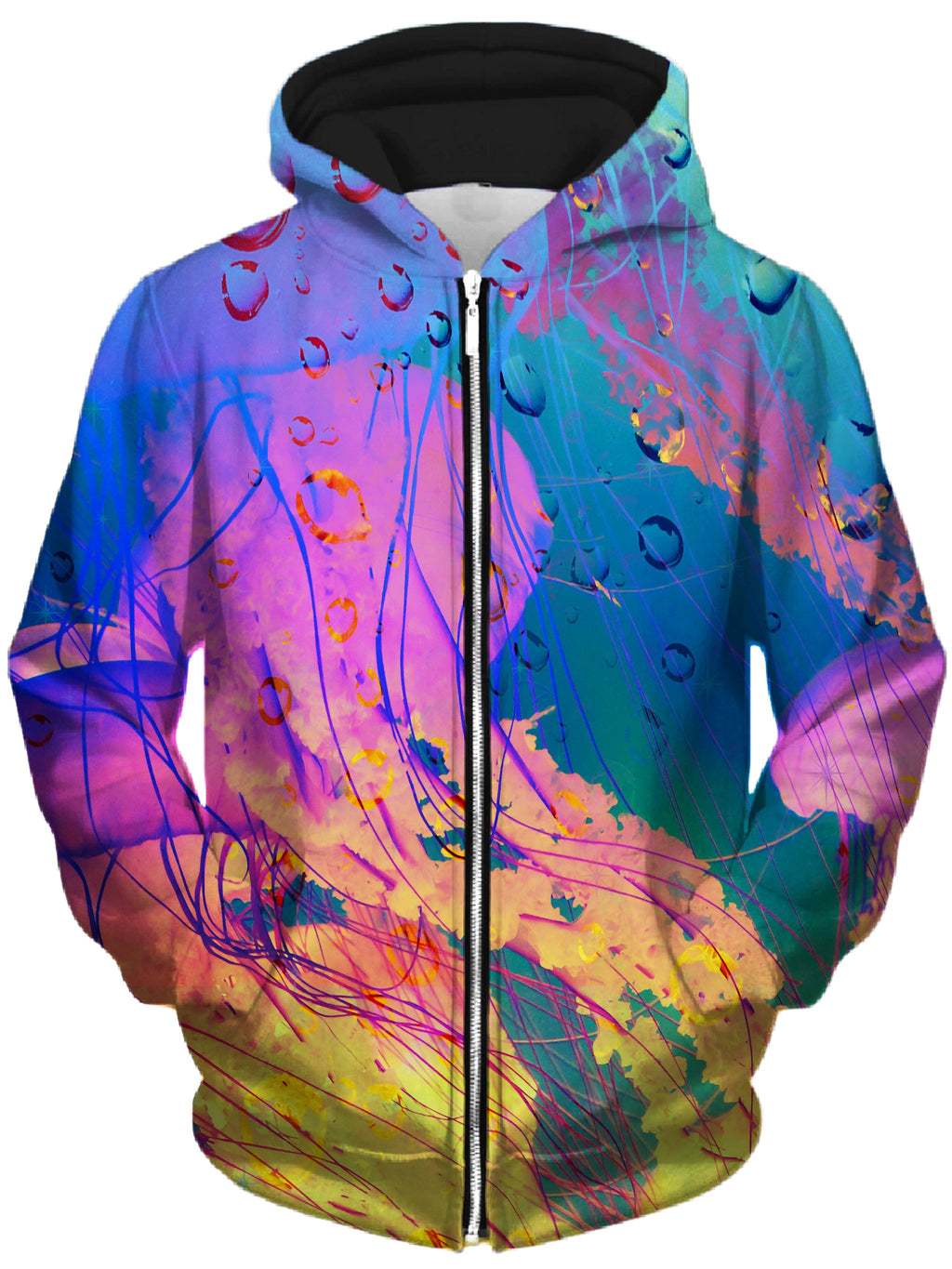 Neon Jelly Unisex Zip-Up Hoodie, Lucid Eye Studios, T6 - Epic Hoodie