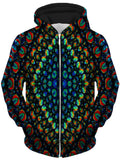Oil Mosaic Unisex Zip-Up Hoodie, Lucid Eye Studios, T6 - Epic Hoodie