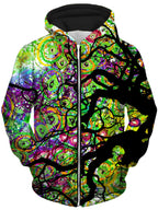 Radial Roots Unisex Zip-Up Hoodie Lucid Eye Studios Epic Hoodie