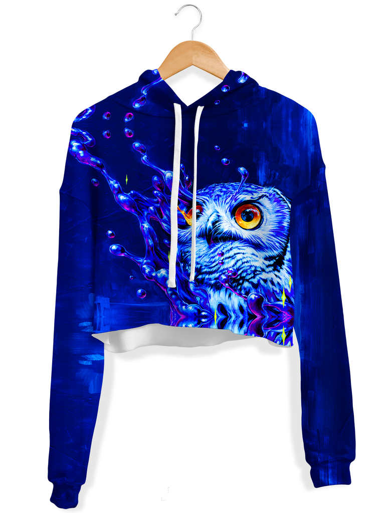 Noctum X Truth - Lucid Owl Fleece Crop Hoodie