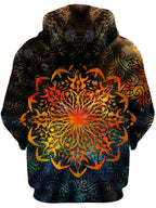 Fire Ornament Unisex Zip-Up Hoodie MCAshe Spiritual Art Epic Hoodie