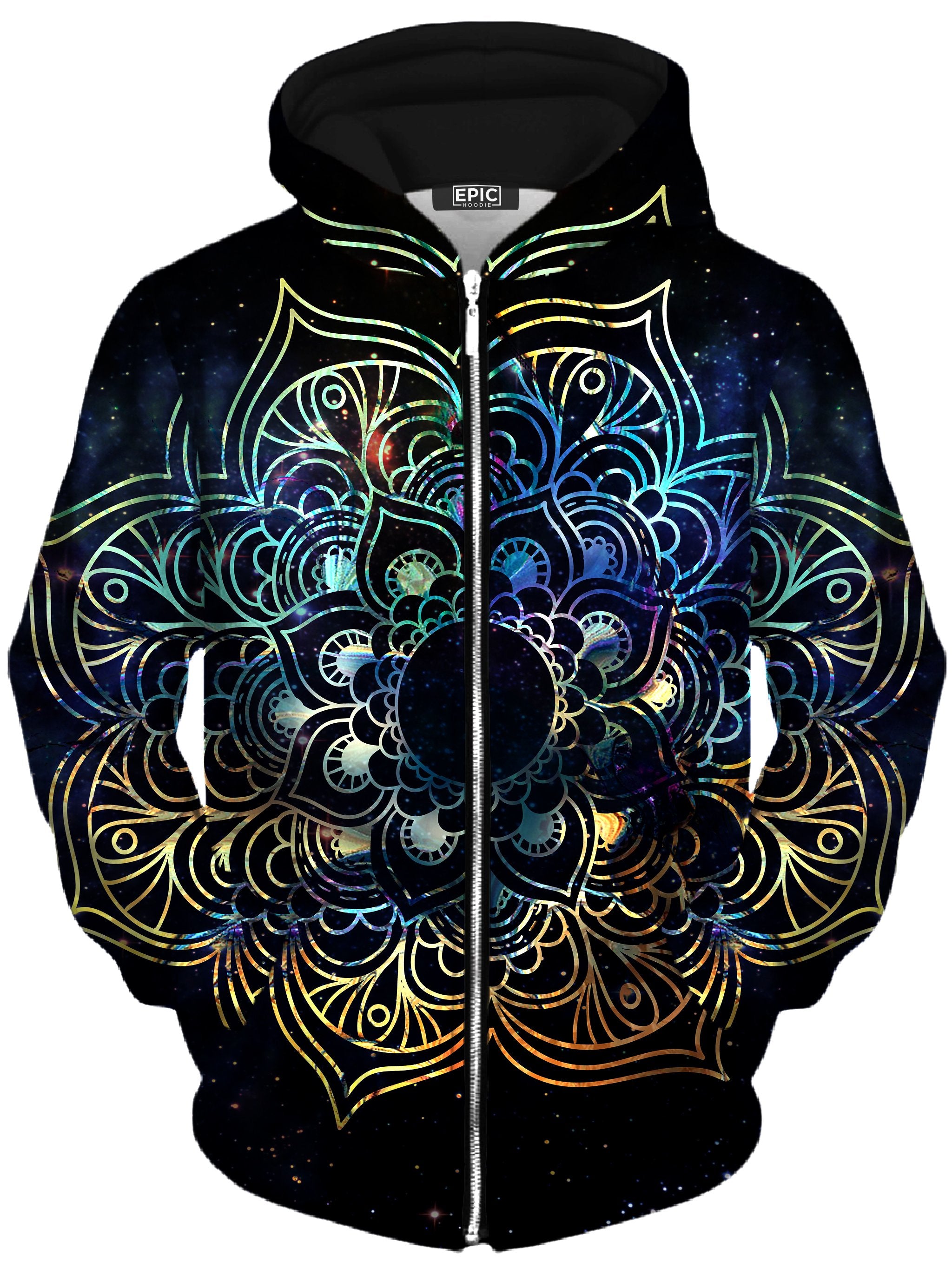 Galaxy Mandala Unisex Zip-Up Hoodie