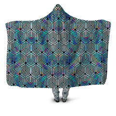 Holographic Hexagon Hooded Blanket