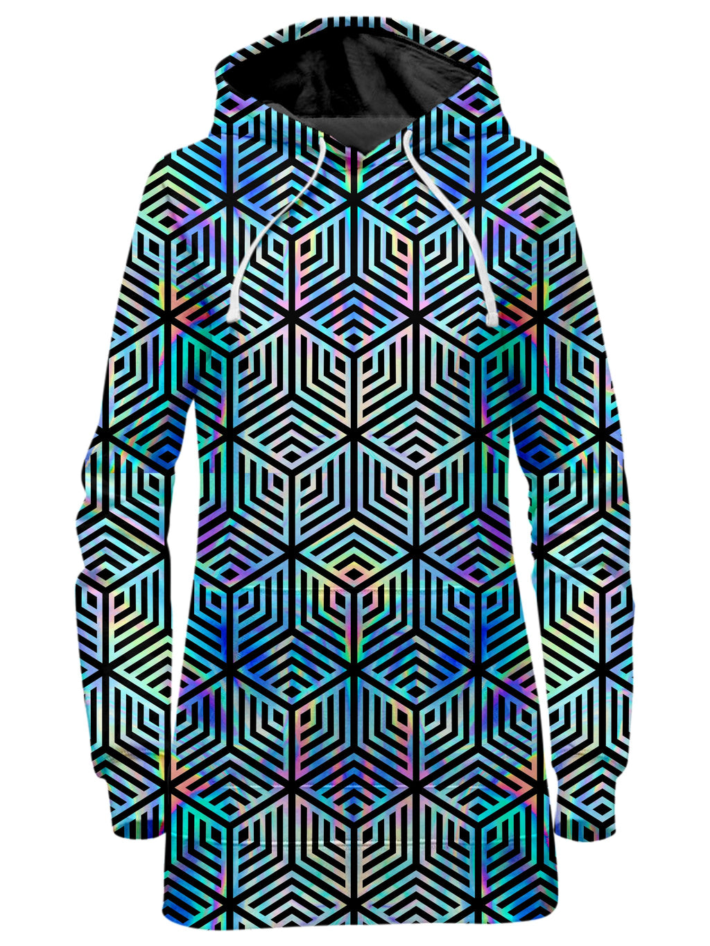 Holographic Hexagon Hoodie Dress Noctum X Truth Epic Hoodie